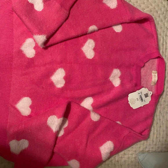 Altar'd State Pink Heart Sweater - Picture 1 of 5